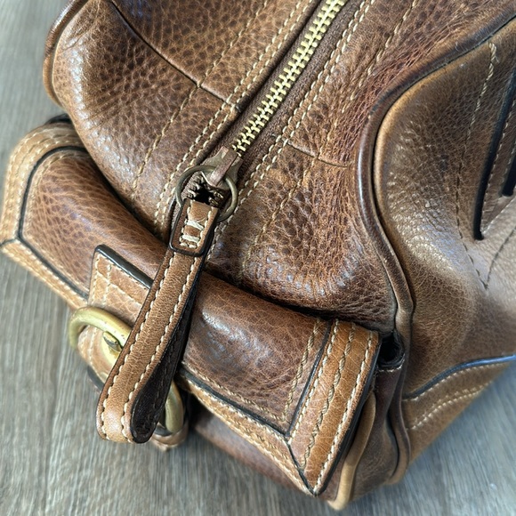 Rustic Leather Coach bag - Picture 2 of 13